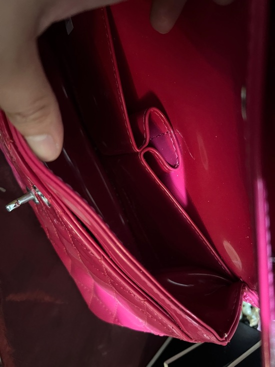 Quilted Chain-Accent Shoulder Bag in Hot Pink - Picture 6 of 6